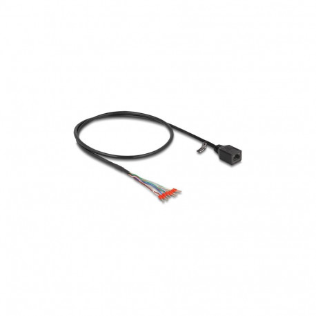 "Delock Kabel RJ45 Buchse zu Aderendhülsen Cat.5e 50 cm schwarz"