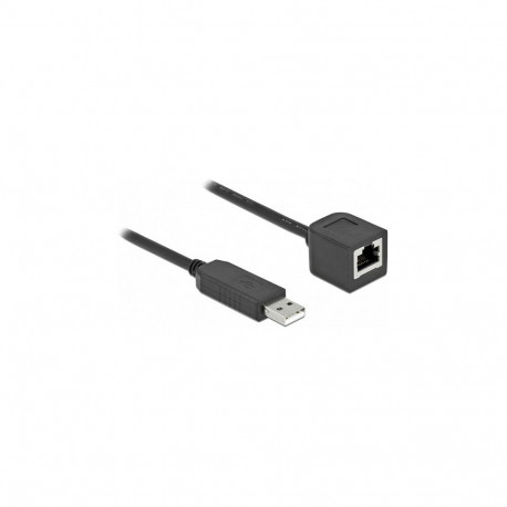 "Delock Serielles Anschlusskabel mit FTDI Chipsatz, USB 2.0 Typ-A Stecker zu RS-232 RJ45 Buchse 25 c