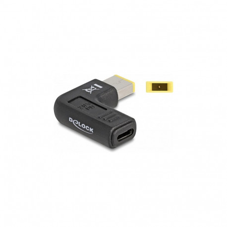 "Delock Adapter für Notebook Ladekabel USB Type-C™ Buchse zu Lenovo 11,0 x 4,5 mm Stecker 90° gewink