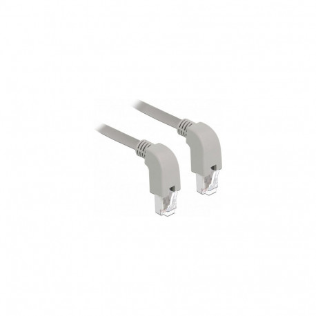 "Delock Netzwerkkabel RJ45 Cat.6 S/FTP unten / unten gewinkelt 2 m"