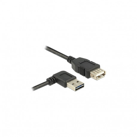 Delock EASY-USB 2.0 Typ-A pikenduskaabel, nurga all vasakule / paremale pistik > USB 2.0 Typ-A pesa 