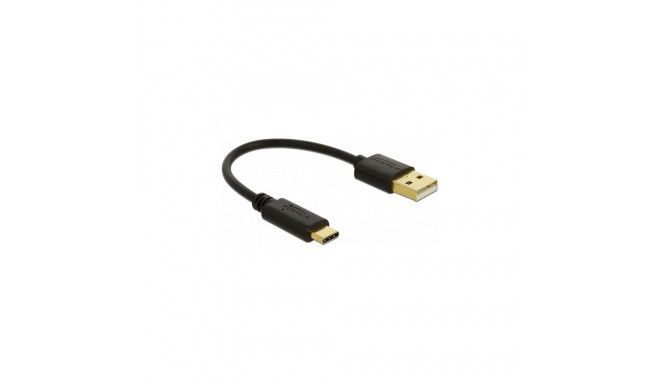 "Delock USB Ladekabel Typ-A zu USB Type-C™ 15 cm"