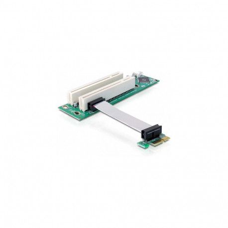Delock riser-kaart PCI Express x1 > 2 x PCI painduva kaabliga 9 cm vasakule suunatud