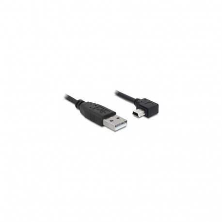 "Delock USB 2.0 Kabel Typ-A Stecker zu Typ Mini-B Stecker links gewinkelt 1 m"