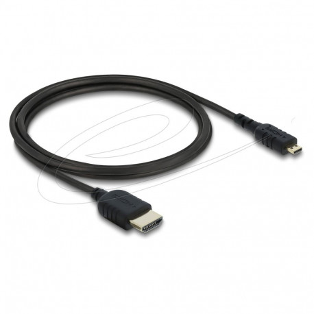 Delock koaksiaalne kiire HDMI-kaabel HDMI-pistikust micro-HDMI-pistikuni 8K 60 Hz 1 m