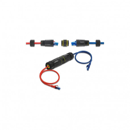 "Delock Kabelverbinder RJ45 Buchse zu RJ45 Buchse mit M23 Gewinde geeignet für Cat.6a / Cat.7 Netzwe
