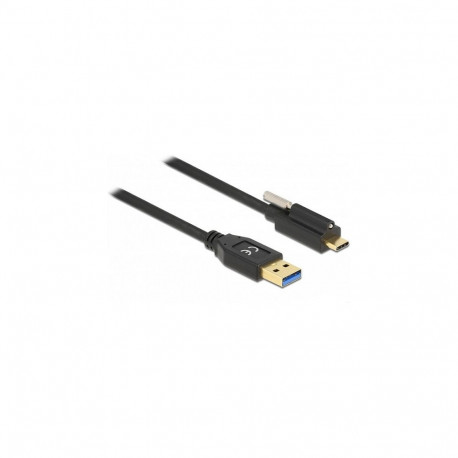 Delock USB 10 Gbps kaabel USB Type-A pistik - USB Type-C pistik ülakruviga 1,5 m