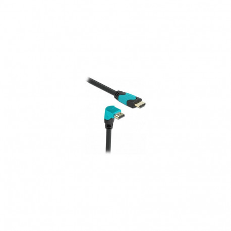 "High Speed HDMI Kabel Stecker gerade zu Stecker 90° unten gewinkelt 48 Gbps 8K 60 Hz 3 m"