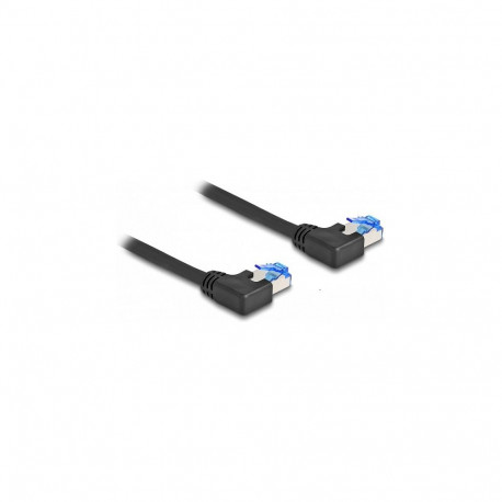 Delock RJ45 Cat.6A S/FTP vasakpoolse nurgaga võrgukaabel, 0,5 m, must