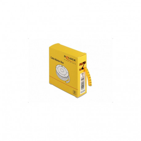 "Delock Kabelmarker Box, Nr: 0, gelb, 500 Stück"