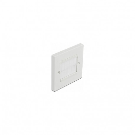 "Kabelmanagement Abdeckblende 86 x 86 mm mit weißen Bürstenstreifen"