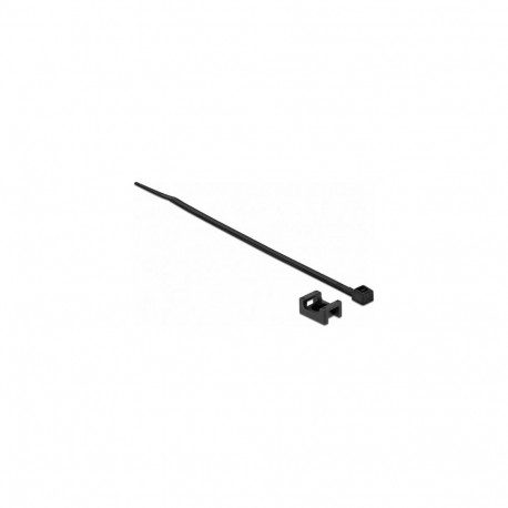 "Delock Schraubhalter 15 x 10 mm mit Kabelbinder L 200 x B 3,6 mm schwarz"