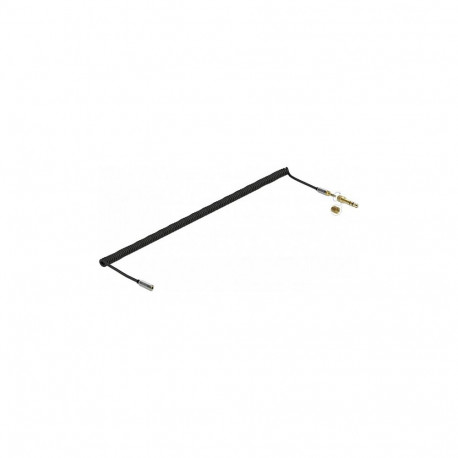 "Delock Spiralkabel Verlängerung 3,5 mm 3 Pin Klinkenstecker zu Klinkenbuchse mit 6,35 mm Schraubada