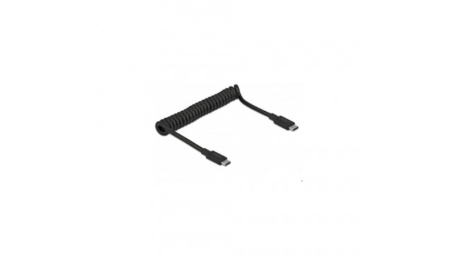 Delock USB 10 Gbps spiraalkaabel USB Type-C - USB Type-C PD 3 A E-Marker
