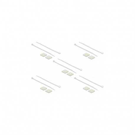 "Delock Befestigungssockel 25 x 25 mm mit Kabelbinder L 150 x B 3,6 mm weiß"