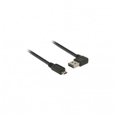 "Delock Kabel EASY-USB 2.0 Typ-A Stecker gewinkelt links / rechts > EASY-USB 2.0 Typ Micro-B Stecker