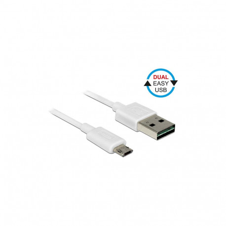 "Kabel EASY-USB 2.0 Typ-A Stecker > EASY-USB 2.0 Typ Micro-B Stecker 0,5 m weiß"