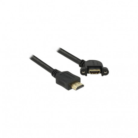 "Delock Kabel HDMI-A Stecker > HDMI-A Buchse zum Einbau 110° gewinkelt 4K 30 Hz 1 m"