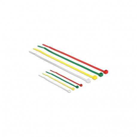 "Delock Kabelbinder farbig L 100 x B 2,5 mm + L 200 x B 3,6 mm 200 Stück"