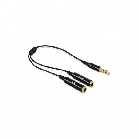 Delock audiojagaja kaabel 3,5 mm 3 pin pistik > 2 x 3,5 mm 3 pin pesa 25 cm