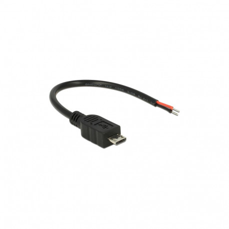 Delock USB 2.0 Micro-B pistik > 2 x lahtist kaabliotsa toitekaabel 10 cm Raspberry Pi