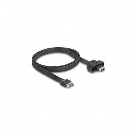 "Delock USB 10 Gbps Flachbandkabel Typ-E Key A 20 Pin Stecker zu USB Type-C™ Buchse zum Einbau 75 cm