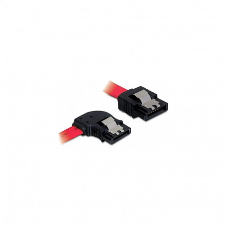 "Delock SATA 3 Gb/s Kabel gerade auf links gewinkelt 50 cm rot"