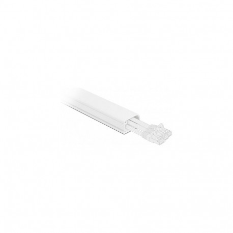 Delock kaabelkanal kaanega iseliimuv 35 x 20 mm - 1 m valge