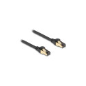 "Delock RJ45 Netzwerkkabel Cat.6A Stecker zu Stecker S/FTP schwarz 10 m mit Cat.7 Rohkabel Industrie