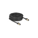 "Delock RJ45 Netzwerkkabel Cat.6A Stecker zu Stecker S/FTP schwarz 10 m mit Cat.7 Rohkabel Industrie