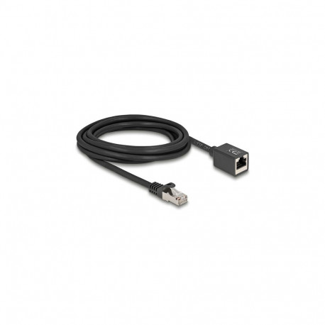 "Delock Netzwerk Verlängerungskabel RJ45 Stecker zu RJ45 Buchse Cat.6A S/FTP 3 m schwarz"