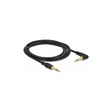 "Klinkenkabel 3,5 mm 3 Pin Stecker > Stecker gewinkelt 2 m schwarz"