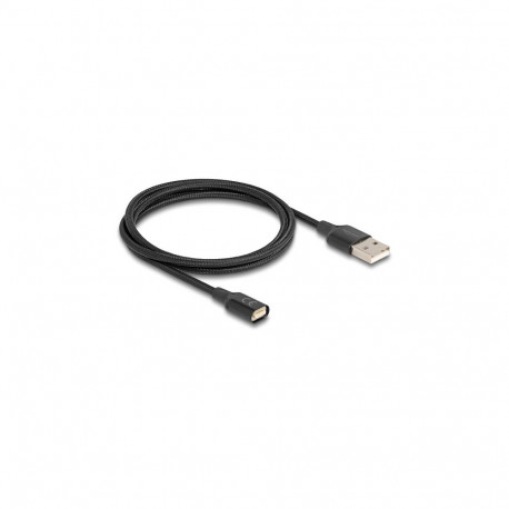 "Delock Magnetisches USB-Ladekabel schwarz 1 m"