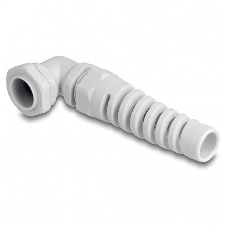 "Delock Kabelverschraubung mit Zugentlastung 90° gewinkelt PG13,5 grau"