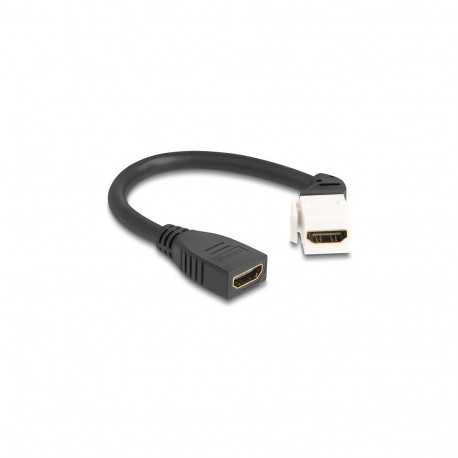 "Delock Keystone Modul Kabel HDMI Buchse zu Buchse 45° gewinkelt 8K 60 Hz 20 cm schwarz"