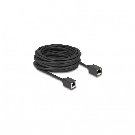 "Delock Netzwerk Verlängerungskabel RJ45 Kupplung Buchse zu RJ45 Buchse Cat.6A S/FTP 10 m schwarz"