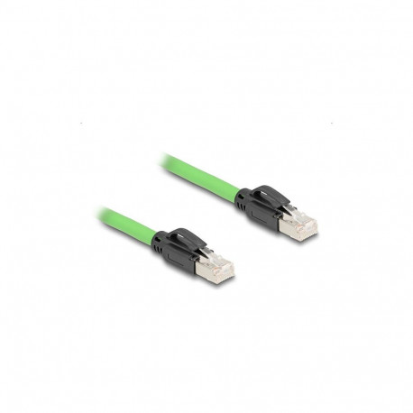 Delock RJ45 võrgukaabel Cat.6A pistik-pistik SF/UTP kaabliketikõlblik PUR (TPU) 5 m roheline