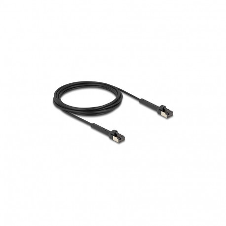 "Delock RJ45 Slim Netzwerkkabel Cat.6A U/FTP winkelbar schwarz 3 m"