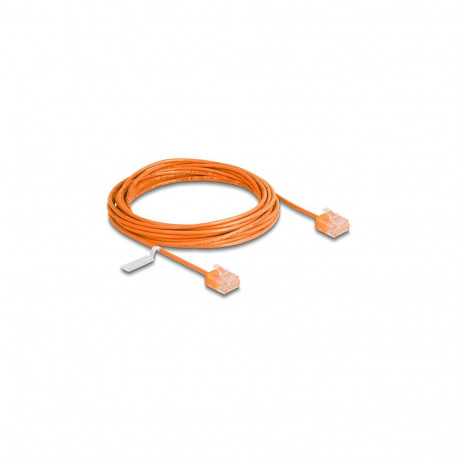 Delock RJ45 võrgukaabel Cat.6 UTP Ultra Slim 5 m oranž lühikeste pistikutega