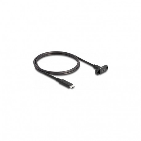 "Delock SuperSpeed USB 10 Gbps (USB 3.2 Gen 2) Kabel USB Type-C™ Stecker zu Buchse 1 m zum Einbau sc