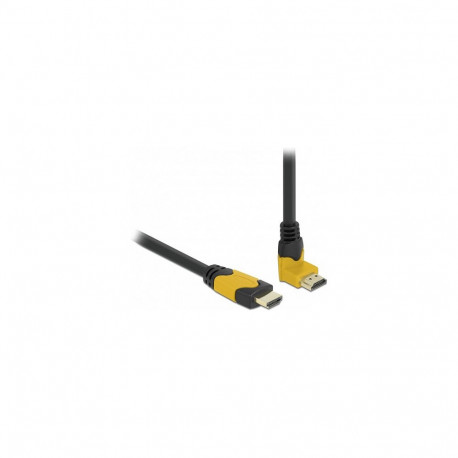 "High Speed HDMI Kabel Stecker gerade zu Stecker 90° oben gewinkelt 48 Gbps 8K 60 Hz 1 m"
