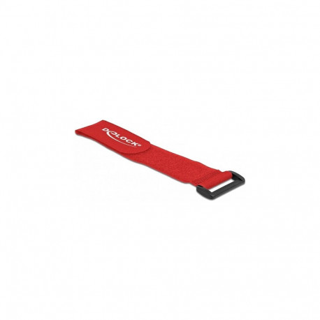 "Delock Klett-Kabelbinder mit Schlaufe L 280 x B 38 mm rot 3 Stück"