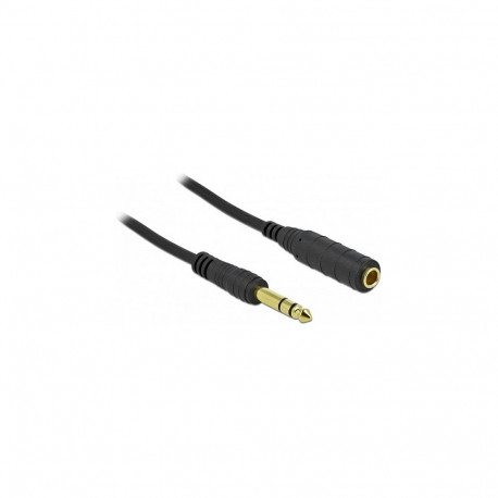 "Klinkenverlängerungskabel 6,35 mm 3 Pin Stecker zu Buchse 10 m schwarz"