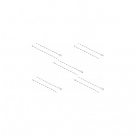 "Delock Kabelbinder mit Befestigungsöse L 200 x B 4,8 mm weiß 10 Stück"