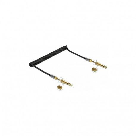 Delock 3,5 mm 3 Pin pistik-pistik spiraalkaabel kruviadapteriga 2 m