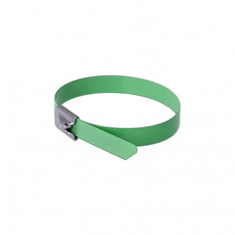 "Delock Edelstahlkabelbinder L 400 x B 7,9 mm grün 10 Stück"