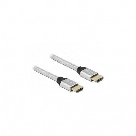 "Delock Ultra High Speed HDMI Kabel 48 Gbps 8K 60 Hz silber 3 m zertifiziert"