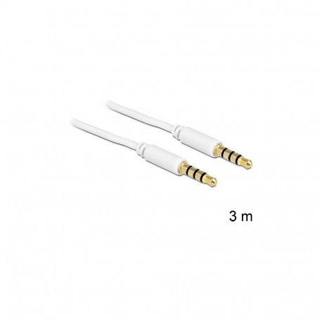 "Delock Kabel Klinke 3,5 mm 4 Pin Stecker > Stecker 3 m"