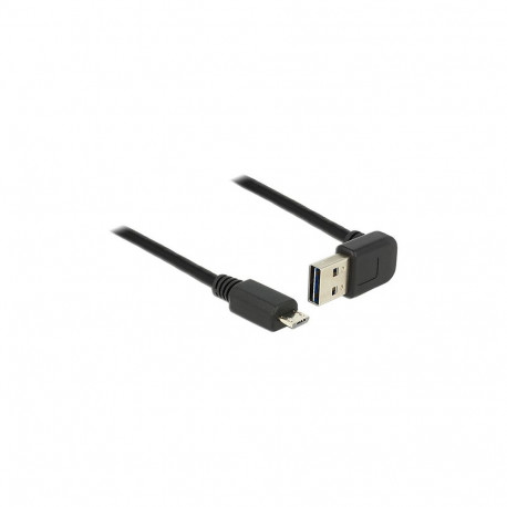 "Delock Kabel EASY-USB 2.0 Typ-A Stecker gewinkelt oben / unten > USB 2.0 Typ Micro-B Stecker 1 m"