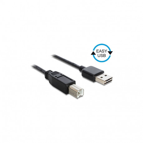 "Delock Kabel EASY-USB 2.0 Typ-A Stecker > USB 2.0 Typ-B Stecker 1 m schwarz"